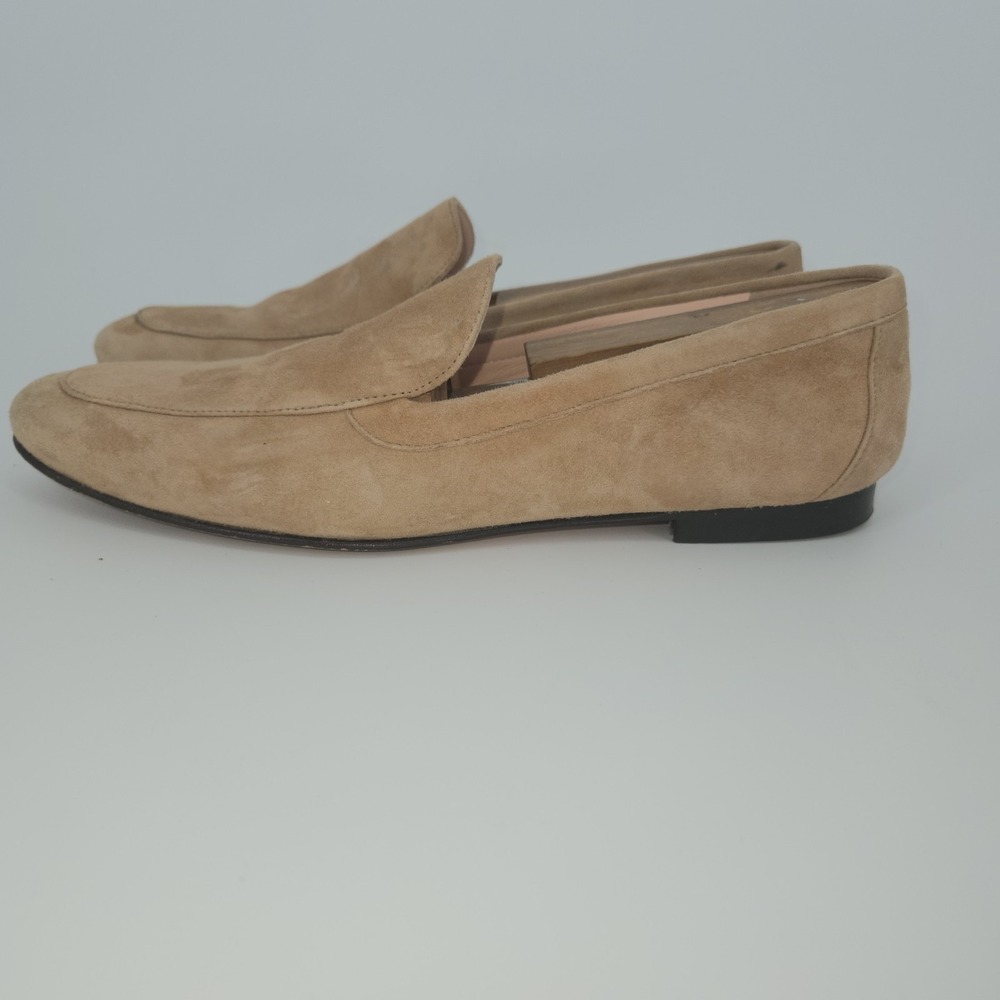 J. Crew Cleo Tan Suede Leather Driving Shoes Flats Loafers Women's Size 9 M - Picture 3 of 11
